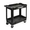 Husky 2-Tier Plastic 4-Wheeled Service Cart in Black with 500 lb. Capacity 1 Husky 2-Tier Plastic 4-Wheeled Service Cart in Black with 500 lb. Capacity -FixPro Store black husky utility carts 410 113 0111 64 1000