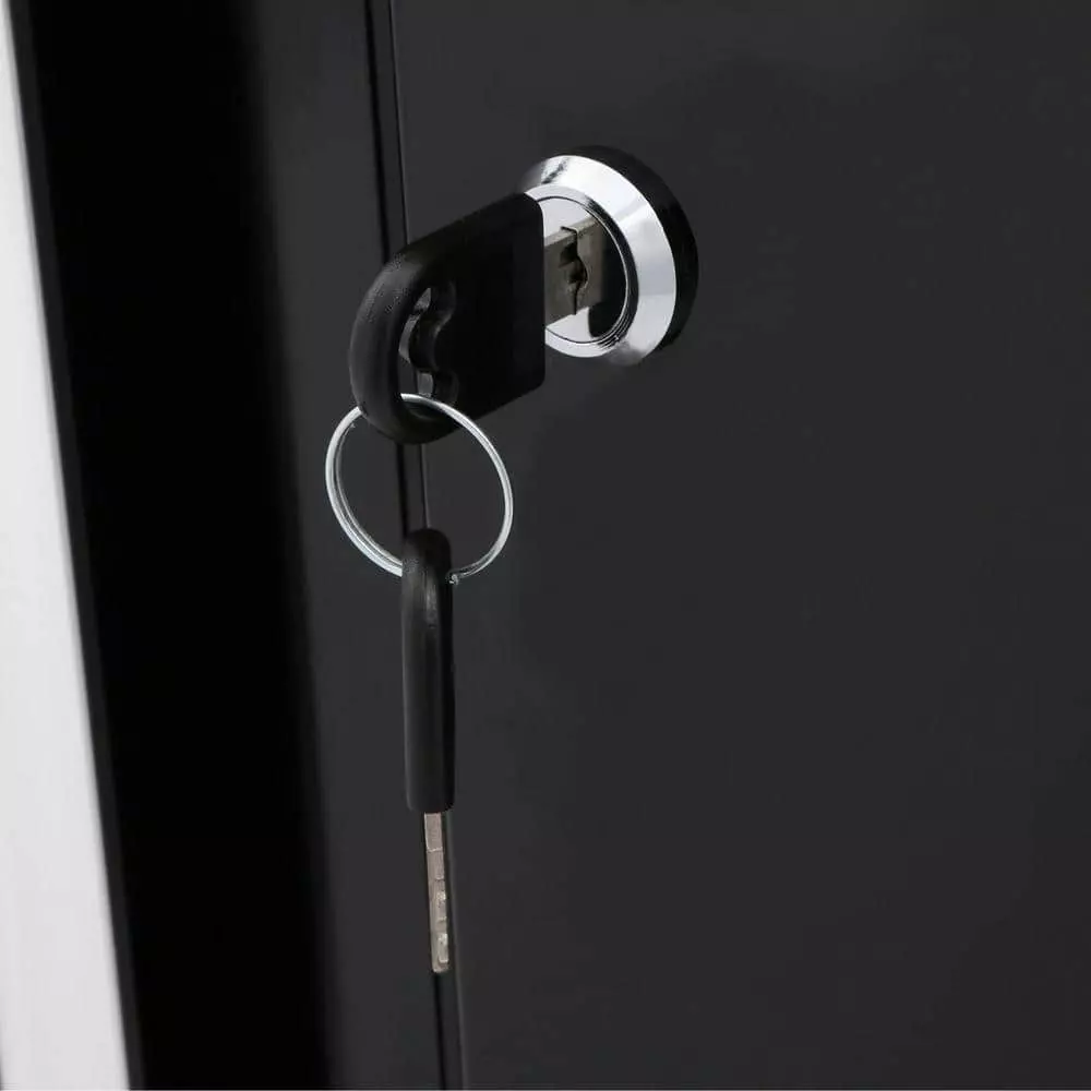 Husky Ready-to-Assemble 24-Gauge Steel Wall Mounted Garage Cabinet in Black (28 in. W x 29 in. H x 12 in. D) 8 Husky Ready-to-Assemble 24-Gauge Steel Wall Mounted Garage Cabinet in Black (28 in. W x 29 in. H x 12 in. D) - Image 6