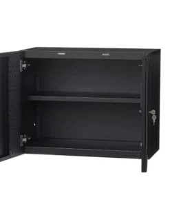 Husky Heavy Duty Welded 20-Gauge Steel Wall Mounted Garage Cabinet in Black (28 in. W x 22 in. H x 14 in. D) 16 Husky Heavy Duty Welded 20-Gauge Steel Wall Mounted Garage Cabinet in Black (28 in. W x 22 in. H x 14 in. D) -FixPro Store black husky wall mounted cabinets htc1000010 1d 1000