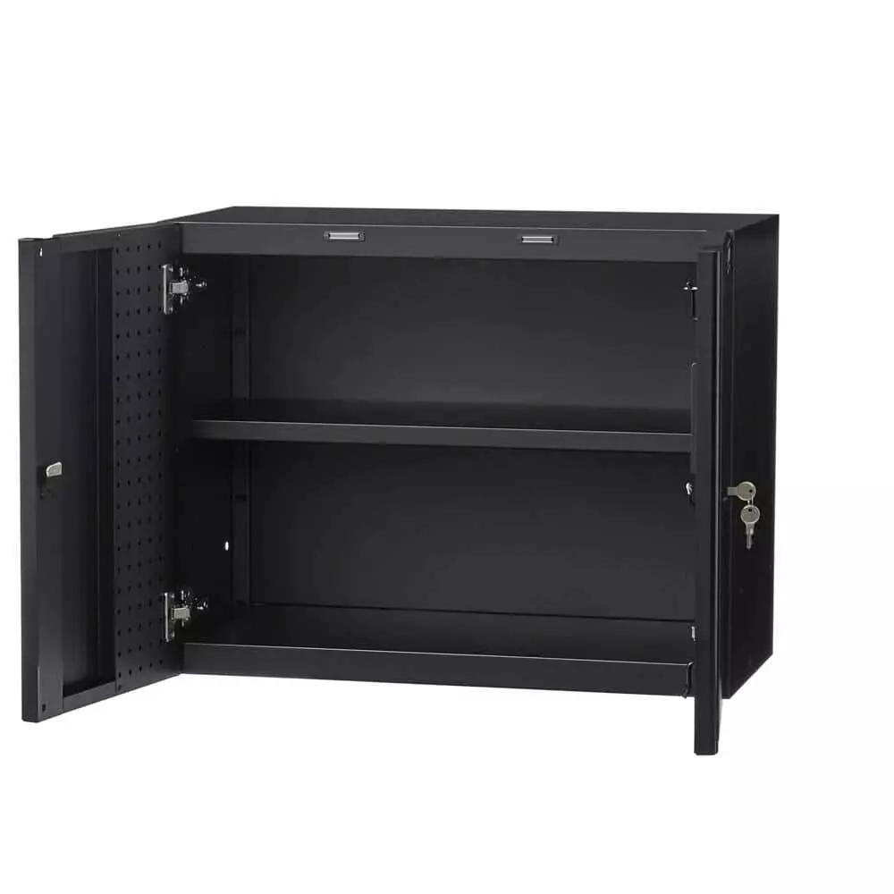 Husky Heavy Duty Welded 20-Gauge Steel Wall Mounted Garage Cabinet in Black (28 in. W x 22 in. H x 14 in. D) 7 Husky Heavy Duty Welded 20-Gauge Steel Wall Mounted Garage Cabinet in Black (28 in. W x 22 in. H x 14 in. D) - Image 5