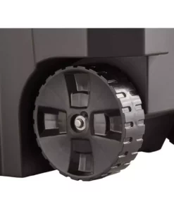 Husky 45 Gal. Latch and Stack Tote with Wheels in Black with Red Lid -FixPro Store black red husky storage bins 206201 1d 1000