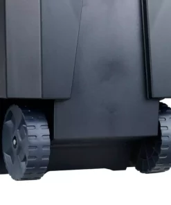 Husky 45 Gal. Latch and Stack Tote with Wheels in Black with Red Lid -FixPro Store black red husky storage bins 206201 1f 1000