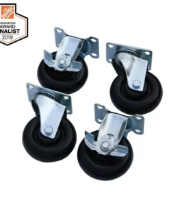 Husky 4 in. Caster Kit for Regular Duty Welded Steel Garage Base Cabinets