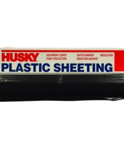 Husky 8 ft. x 100 ft. Black 4 mil Plastic Sheeting
