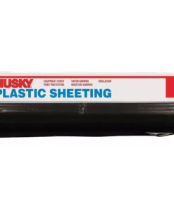 Husky 12 ft. x 100 ft. Black 4 mil Plastic Sheeting