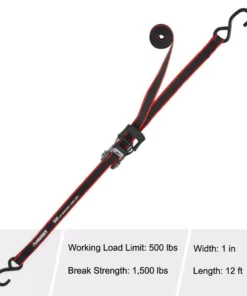 Husky 12 ft. x 1 in. Ratchet Tie-Down Straps with S-Hook (4-Pack) -FixPro Store blacks husky ratchet straps fh0829 40 1000