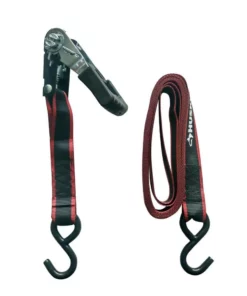 Husky 16 ft. x 1.25 in. Ratchet Tie-Down Straps with S-Hook (2-Pack) -FixPro Store blacks husky ratchet straps fh0935e 4f 1000