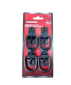 Husky 1-1 2 in. Steel Wire Ring Anchor Point in Black (4-Pack)