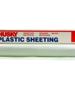 Husky 9 ft. x 400 ft. Clear 1 mil Plastic Sheeting