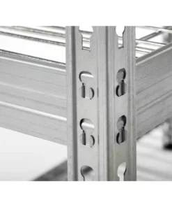 Husky 5-Tier Riveted Steel Garage Storage Shelving Unit in Silver (48 in. W x 78 in. H x 24 in. D) -FixPro Store gavanised husky freestanding shelving units 426007 77 1000