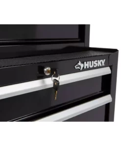 Husky 26.5 in. W x 18 in. D Standard Duty 4-Drawer Rolling Tool Cabinet in Gloss Black -FixPro Store gloss black husky tool cabinets hkst98066bk 76 1000