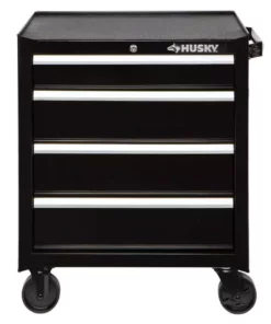 Husky 26.5 in. W x 18 in. D Standard Duty 4-Drawer Rolling Tool Cabinet in Gloss Black -FixPro Store gloss black husky tool cabinets hkst98066bk c3 1000