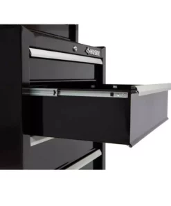 Husky 26.5 in. W x 18 in. D Standard Duty 4-Drawer Rolling Tool Cabinet in Gloss Black -FixPro Store gloss black husky tool cabinets hkst98066bk fa 1000