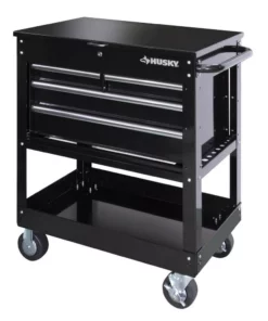 Husky 33 in. W 4-Drawer Mechanics Tool Utility Cart in Gloss Black 24 Husky 33 in. W 4-Drawer Mechanics Tool Utility Cart in Gloss Black -FixPro Store gloss black husky tool carts houc3304b10 4f 1000