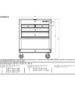 Husky 33 in. W 4-Drawer Mechanics Tool Utility Cart in Gloss Black 19 Husky 33 in. W 4-Drawer Mechanics Tool Utility Cart in Gloss Black -FixPro Store gloss black husky tool carts houc3304b10 a0 1000