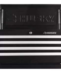 Husky 26 in. W x 12 in. D Standard Duty 4-Drawer Top Tool Chest in Gloss Black -FixPro Store gloss black husky top tool chests hkst98065bk 1d 1000