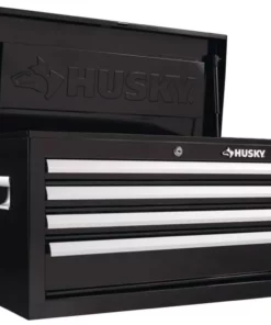Husky 26 in. W x 12 in. D Standard Duty 4-Drawer Top Tool Chest in Gloss Black -FixPro Store gloss black husky top tool chests hkst98065bk 31 1000