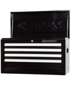 Husky 26 in. W x 12 in. D Standard Duty 4-Drawer Top Tool Chest in Gloss Black -FixPro Store gloss black husky top tool chests hkst98065bk 4f 1000