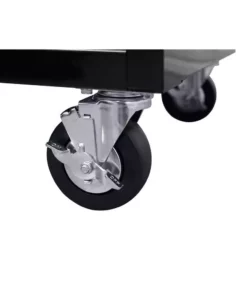 Husky 46 in.W x 51 in. D Standard Duty 9-Drawer Mobile Workbench with Solid Top Full Length Extension Table in Black -FixPro Store gloss black with silver trim husky mobile workbenches hotc4609b15m 31 1000