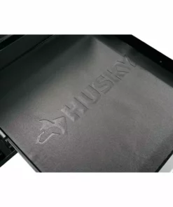 Husky 46 in.W x 51 in. D Standard Duty 9-Drawer Mobile Workbench with Solid Top Full Length Extension Table in Black -FixPro Store gloss black with silver trim husky mobile workbenches hotc4609b15m 44 1000