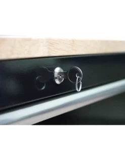 Husky 46 in.W x 51 in. D Standard Duty 9-Drawer Mobile Workbench with Solid Top Full Length Extension Table in Black -FixPro Store gloss black with silver trim husky mobile workbenches hotc4609b15m fa 1000