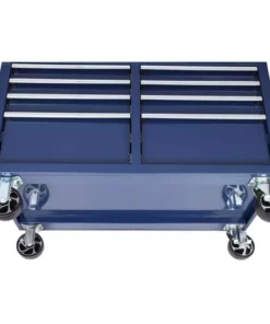 Husky 46 in. W x 24.5 in. D Standard Duty 9-Drawer Mobile Workbench Tool Chest with Solid Wood Top in Gloss Blue -FixPro Store gloss blue with silver trim husky mobile workbenches h46mwc9gbv2 66 1000