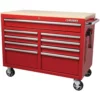 Husky 46 in. W x 24.5 in. D 9-Drawer Gloss Red Deep Tool Chest Mobile Workbench with Hardwood Top -FixPro Store gloss red husky mobile workbenches h46mwc9rv2 c 64 1000
