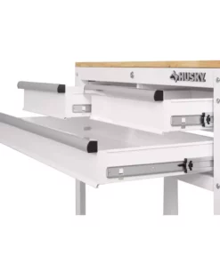 Husky 36 in. 3-Drawer with Solid Wood Top in Gloss White Utility Cart 18 Husky 36 in. 3-Drawer with Solid Wood Top in Gloss White Utility Cart -FixPro Store gloss white husky tool carts houc3603bj1 4f 1000