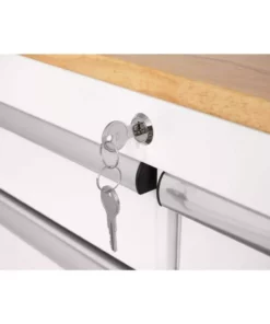 Husky 36 in. 3-Drawer with Solid Wood Top in Gloss White Utility Cart 22 Husky 36 in. 3-Drawer with Solid Wood Top in Gloss White Utility Cart -FixPro Store gloss white husky tool carts houc3603bj1 76 1000