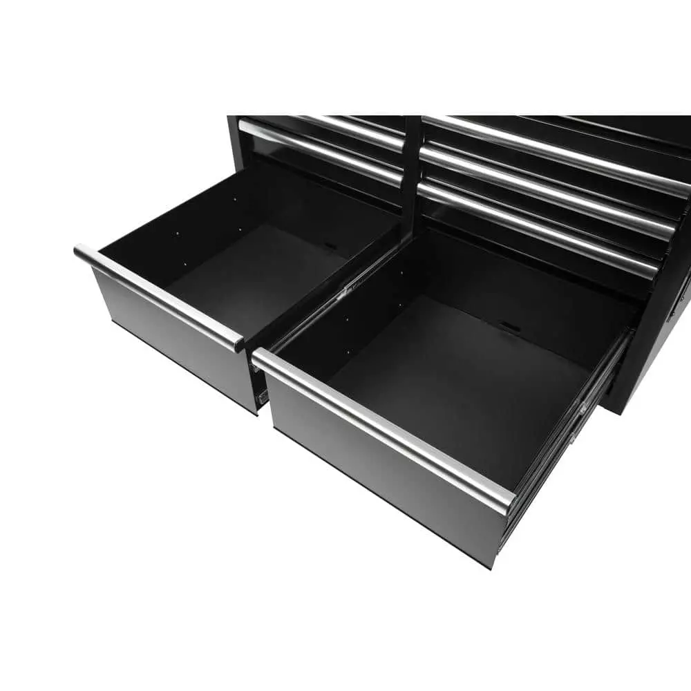 Husky 46 in. W x 24.5 in D Standard Duty 9-Drawer Mobile Workbench Tool Chest with Solid Wood Top in Gloss White 7 Husky 46 in. W x 24.5 in D Standard Duty 9-Drawer Mobile Workbench Tool Chest with Solid Wood Top in Gloss White - Image 5