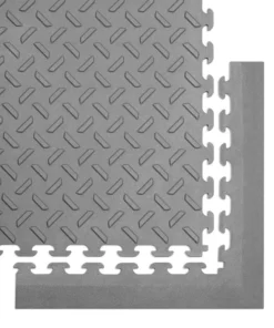 Husky 18.4 in. x 18.4 in. Gray Commercial PVC Garage Flooring Trim Kit -FixPro Store gray husky garage flooring tiles hdtkdg 4f 1000