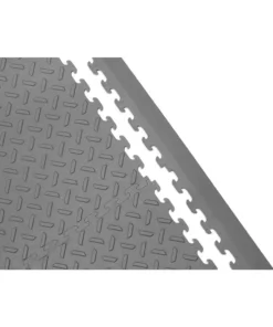 Husky 18.4 in. x 18.4 in. Gray Commercial PVC Garage Flooring Trim Kit -FixPro Store gray husky garage flooring tiles hdtkdg c3 1000