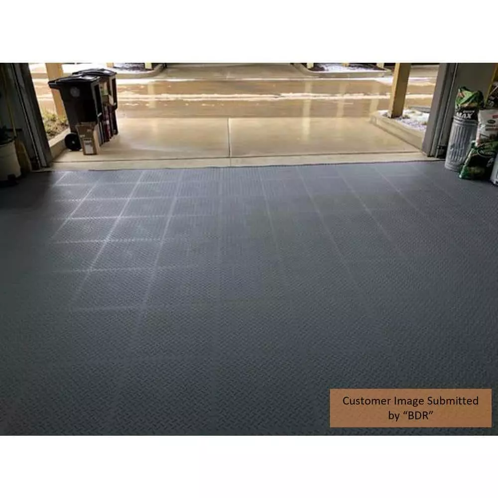 Husky 18.4 in. x 18.4 in. Gray PVC Garage Flooring Tile (6-Pack) 14 Husky 18.4 in. x 18.4 in. Gray PVC Garage Flooring Tile (6-Pack) - Image 12