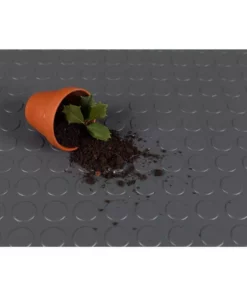 Husky Coin 10 ft. Wide x Your Choice Length Grey Commercial Grade Vinyl Flooring -FixPro Store grey husky garage flooring rolls hk70cn10x1sg 1f 1000