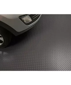 Husky Diamond 10 ft. Wide x Custom Length Grey Commercial Grade Vinyl Flooring -FixPro Store grey husky garage flooring rolls hk70dt10x1sg 4f 1000