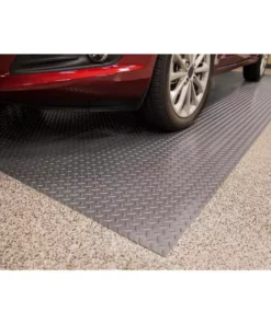 Husky Diamond 10 ft. Wide x Custom Length Grey Commercial Grade Vinyl Flooring -FixPro Store grey husky garage flooring rolls hk70dt10x1sg c3 1000