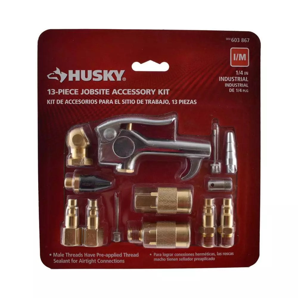 Husky 13-Piece Brass Air-Compressor Accessory Kit 4 Husky 13-Piece Brass Air-Compressor Accessory Kit - Image 2