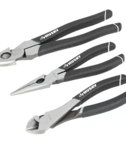 Husky High-Leverage Long Nose Pliers Set (3-Piece) 19 Husky High-Leverage Long Nose Pliers Set (3-Piece) -FixPro Store husky all trades needle nose pliers 1006 31 1000