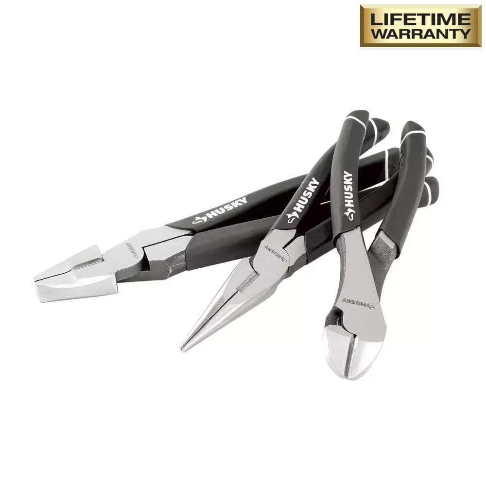 Husky High-Leverage Long Nose Pliers Set (3-Piece) 6 Husky High-Leverage Long Nose Pliers Set (3-Piece) - Image 4