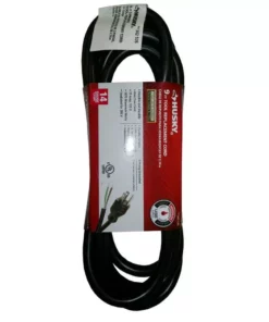 Husky 9 ft. 14/3 Medium-Duty Tool Replacement Cord in Black