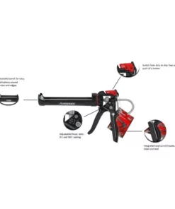 Husky 10 oz. Heavy-Duty High Leverage Drip Free Caulk Gun -FixPro Store husky caulk guns 19pt0902 d4 1000