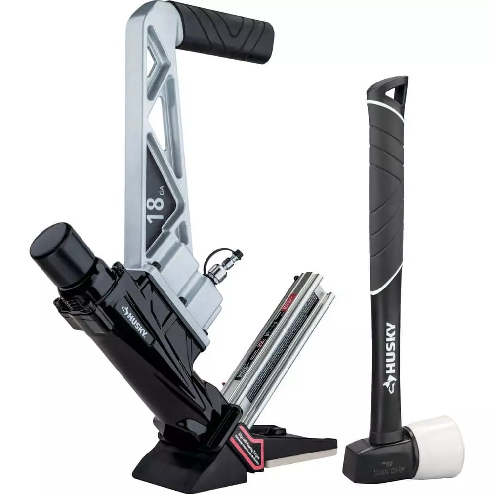 Husky Pneumatic 18-Gauge 1-3/4 in. L-Cleat Flooring Nailer 3 Husky Pneumatic 18-Gauge 1-3/4 in. L-Cleat Flooring Nailer