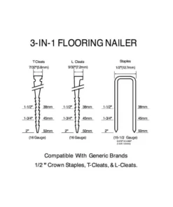Husky Pneumatic 3-in-1 15.5-Gauge and 16-Gauge 2 in. Flooring Nailer and Stapler with Quick Jam Release -FixPro Store husky floor nailers hdufl50 77 1000 1