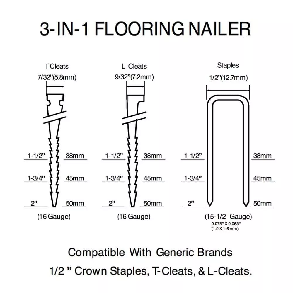 Husky Pneumatic 3-in-1 Flooring Nailer and Brad Nailer Combo Kit (2-Piece) 12 Husky Pneumatic 3-in-1 Flooring Nailer and Brad Nailer Combo Kit (2-Piece) - Image 10