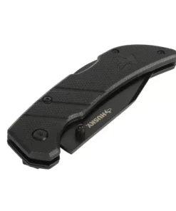 Husky 3 in. Sharpener and Nylon Handle Sporting 3 in. Steel Clip Point Straight Edge Folding Knife Tactical Knife -FixPro Store husky folding knives 90650 4f 1000