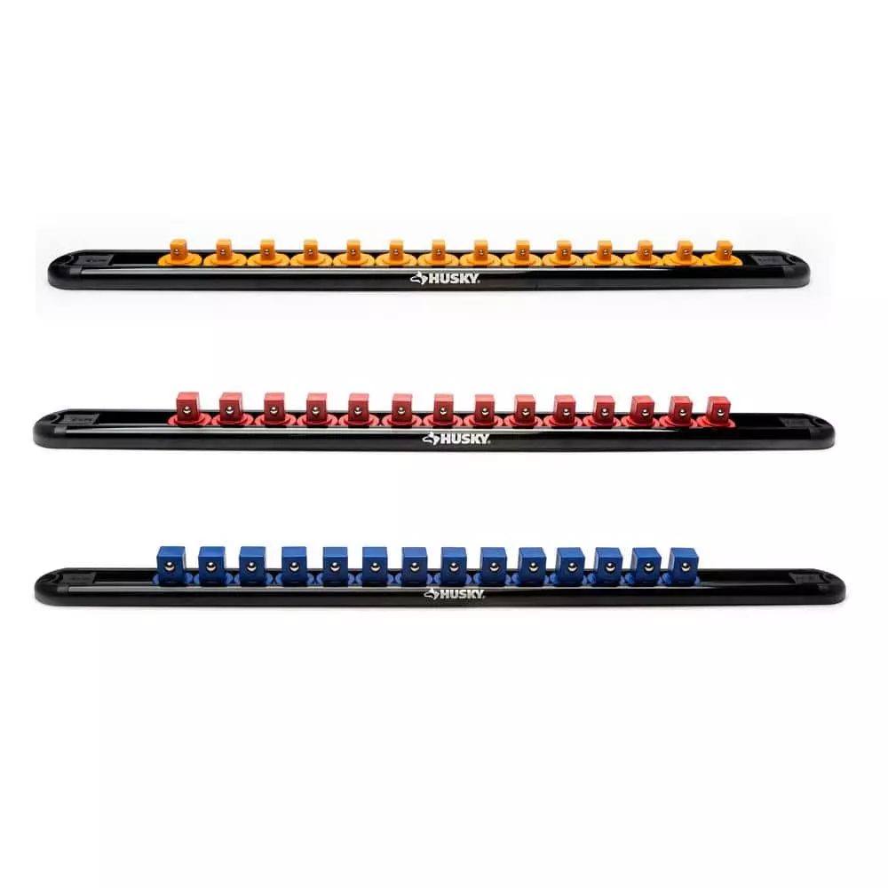 Husky Magnetic Rail Socket Holder Set (3-Piece) 3 Husky Magnetic Rail Socket Holder Set (3-Piece)