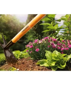 Husky 51 in. Wood Handle 2-Prong Hoe -FixPro Store husky garden hoes 77802 950 44 1000