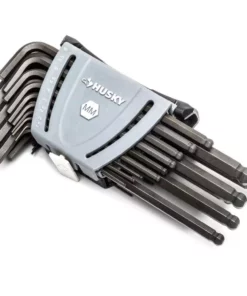 Husky SAE/Metric Ball End Hex Key Set (26-Piece) -FixPro Store husky hex key sets hbehksm26pc 44 1000