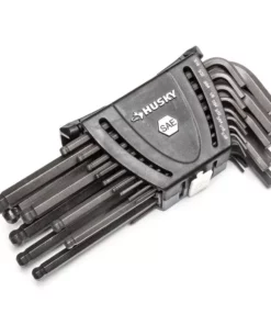 Husky SAE/Metric Ball End Hex Key Set (26-Piece) -FixPro Store husky hex key sets hbehksm26pc fa 1000