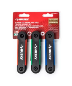 Husky SAE/Metric Folding Hex Key Set With Bonus Torx Set (3-Piece) -FixPro Store husky hex key sets hfhk3pcset 1f 1000